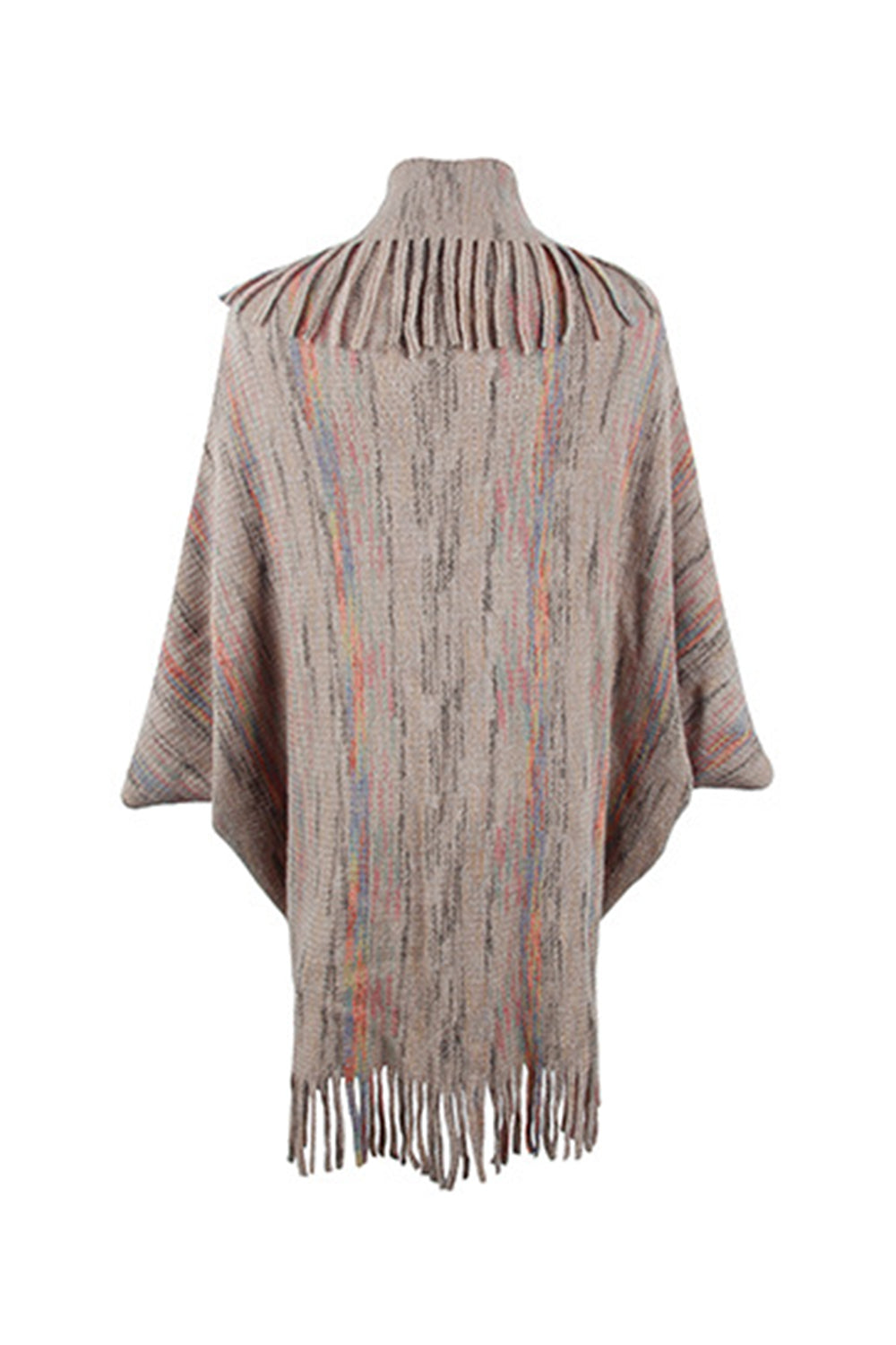 Fringe Detail Printed Poncho  - Doll Fits