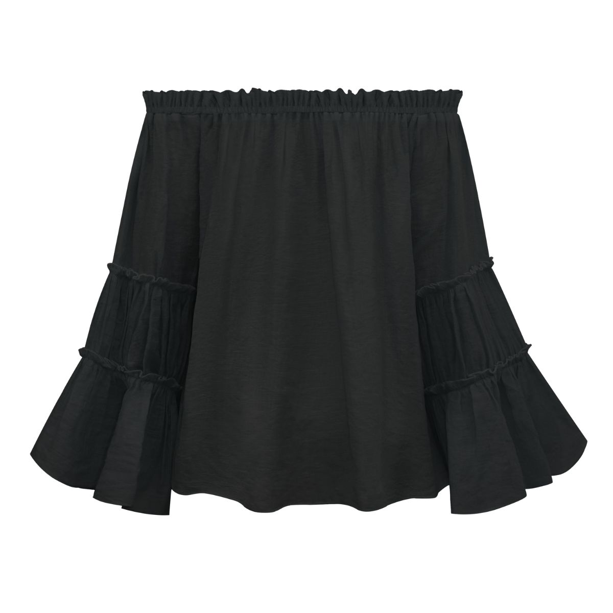 Off-Shoulder Frill Trim Blouse  Shirts & Tops- Doll Fits