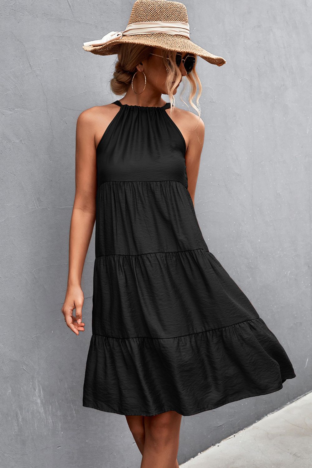 Grecian Tiered Sleeveless Dress  Dresses- Doll Fits