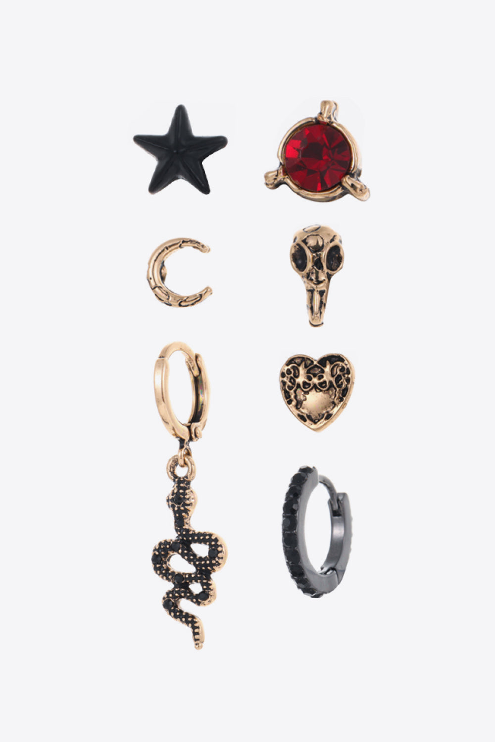 7-Piece Mismatched Earrings  Earrings- Doll Fits
