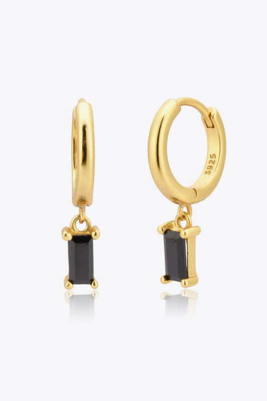 Zircon Huggie Drop Earrings  Earrings- Doll Fits