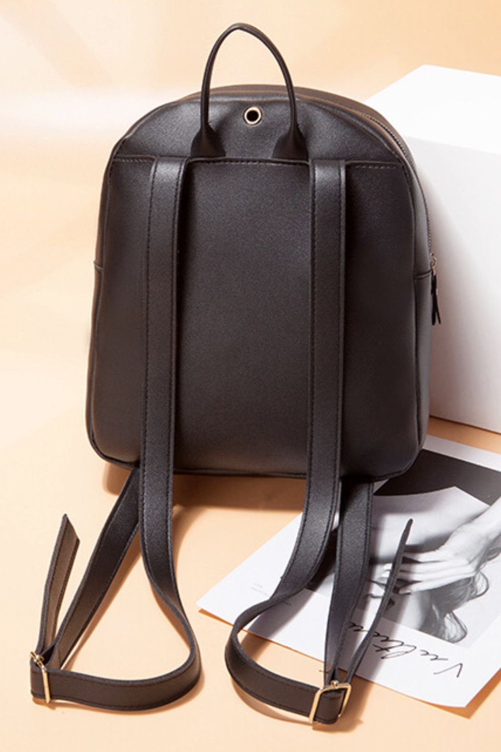 Studded PU Leather Backpack  Handbags- Doll Fits