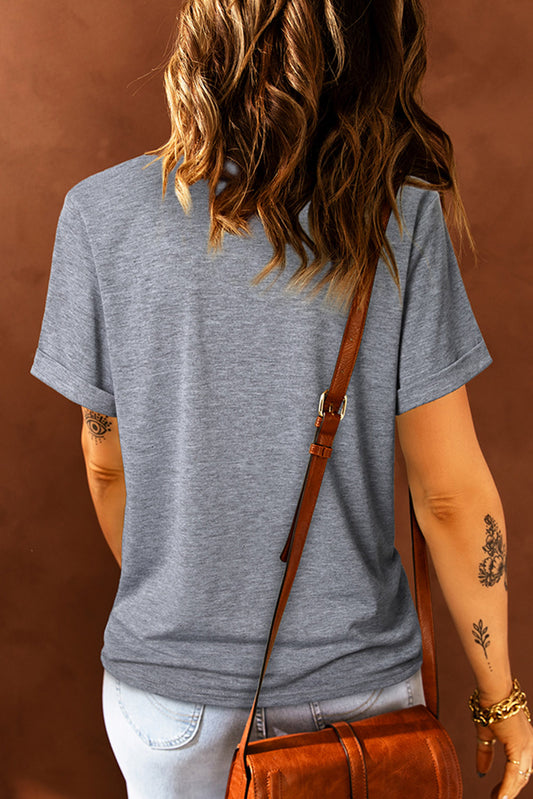 USA Star Graphic Round Neck Tee  Shirts & Tops- Doll Fits