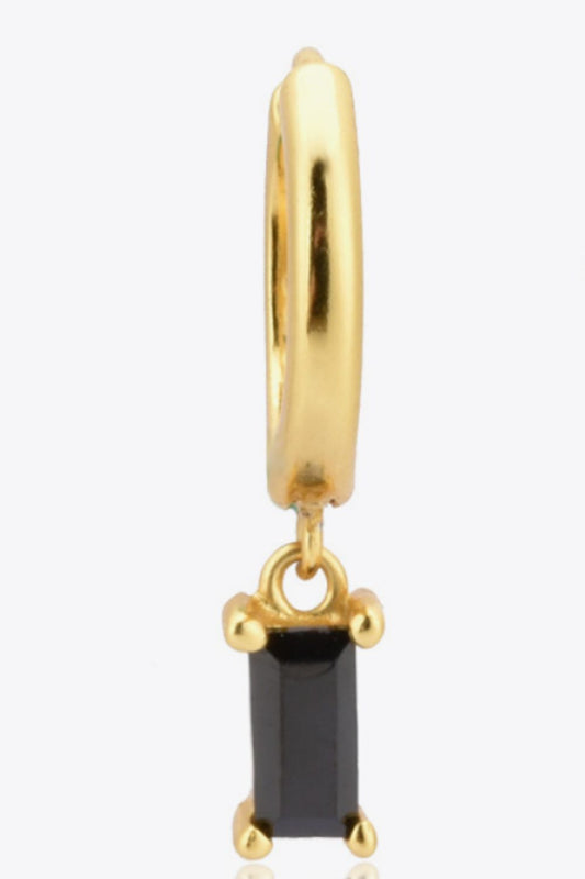 Zircon Huggie Drop Earrings  Earrings- Doll Fits