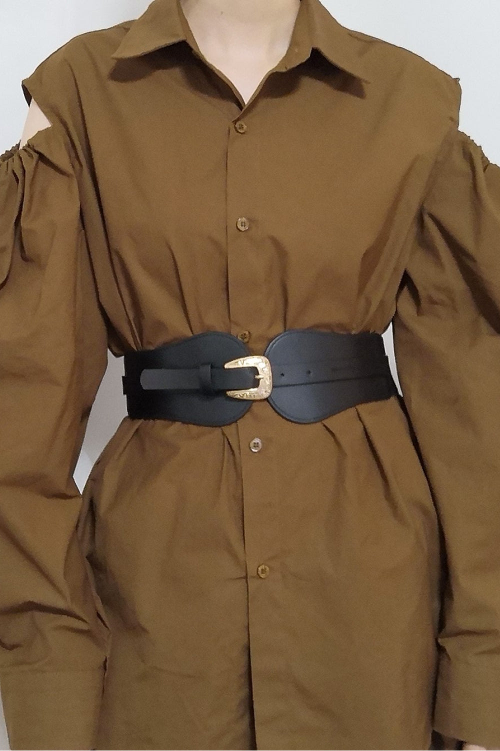 Wide Elastic Belt with Alloy Buckle  Belts- Doll Fits