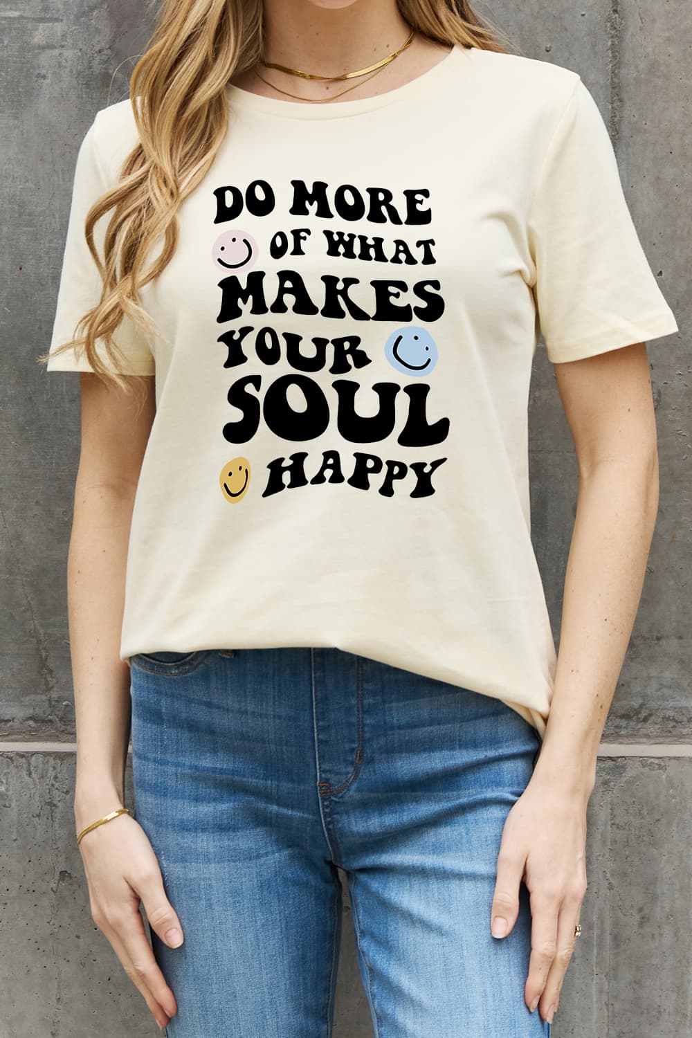 Simply Love Full Size Slogan Graphic Cotton Tee  Shirts & Tops- Doll Fits