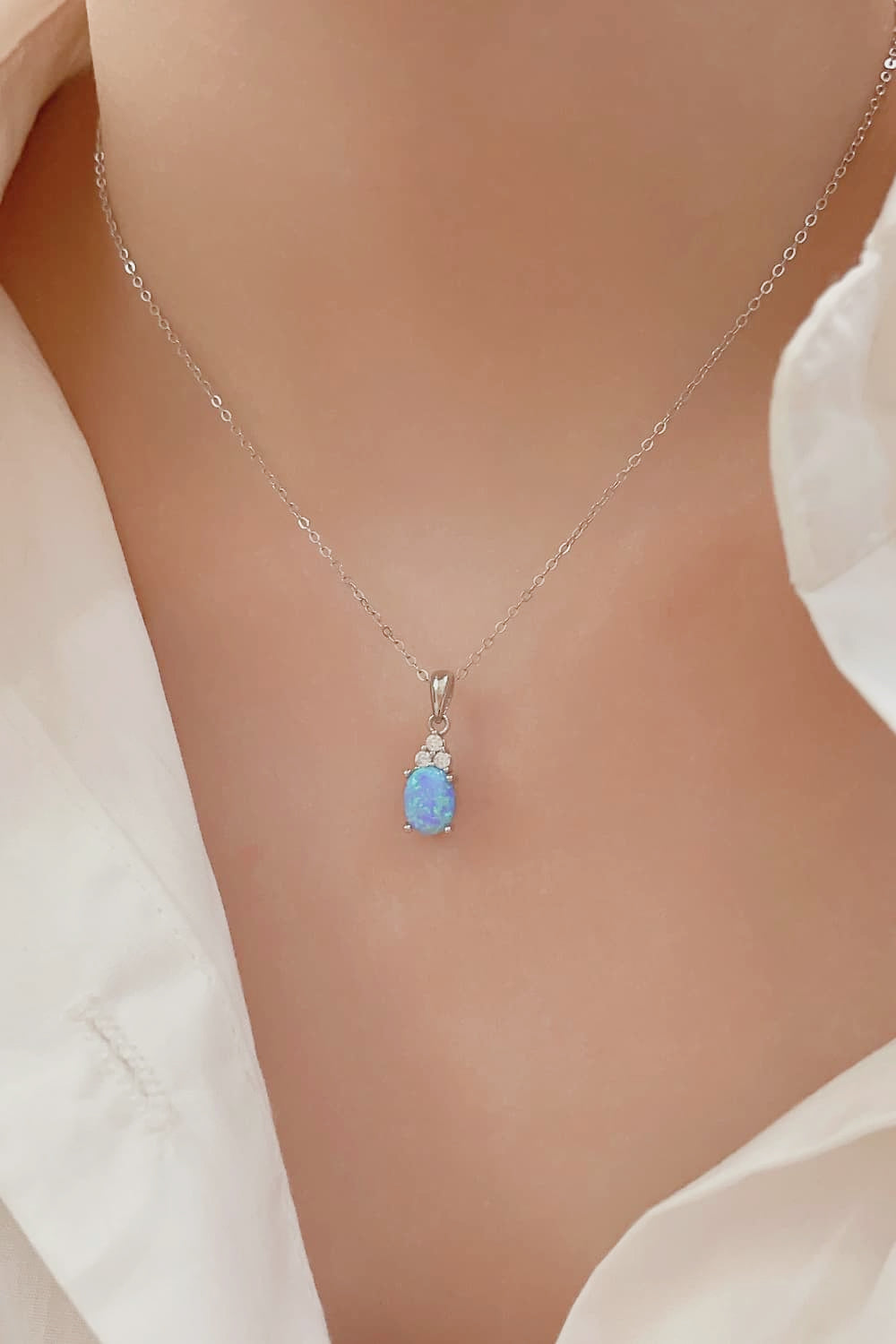 Find Your Center Opal Pendant Necklace  Necklaces- Doll Fits