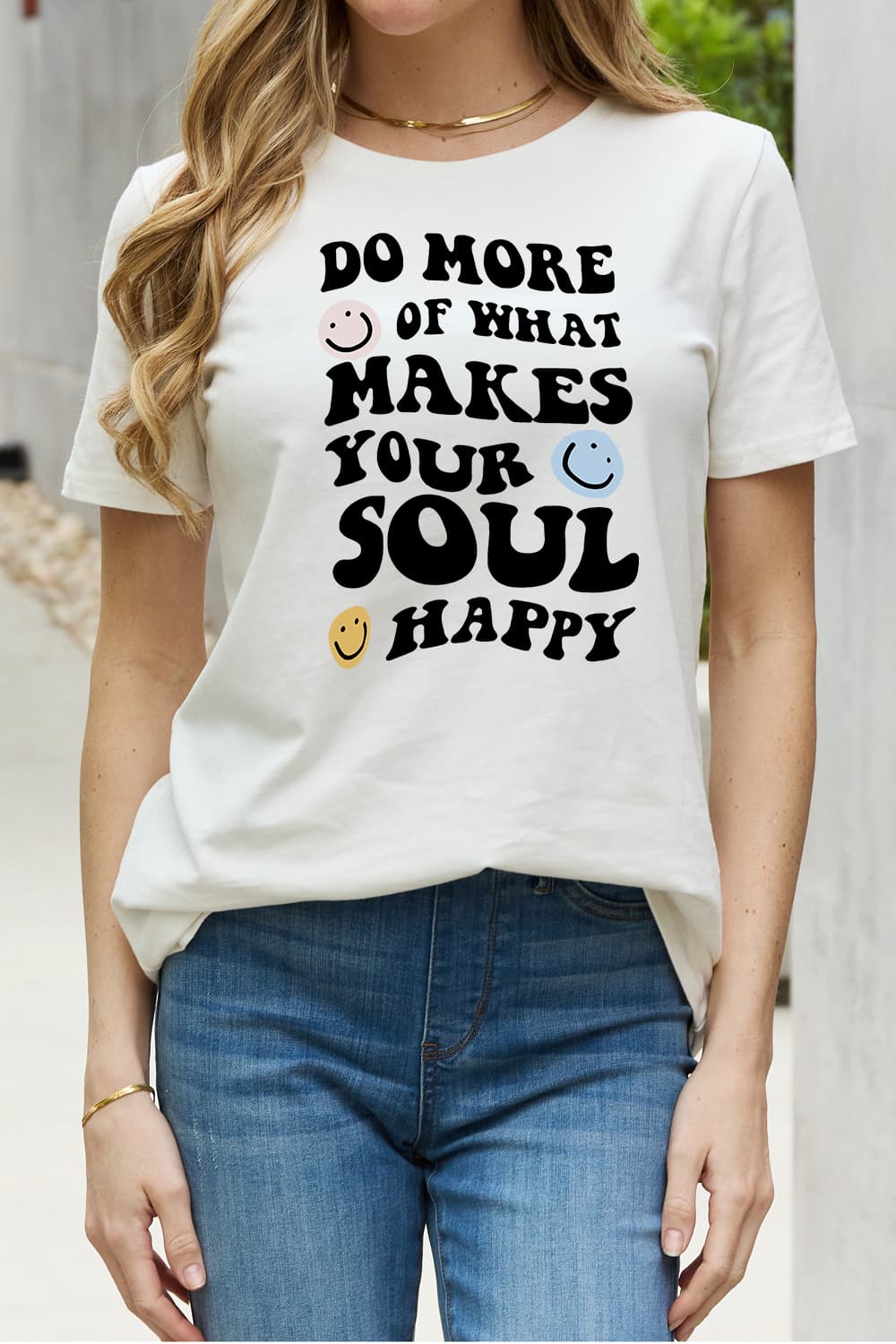 Simply Love Full Size Slogan Graphic Cotton Tee  Shirts & Tops- Doll Fits