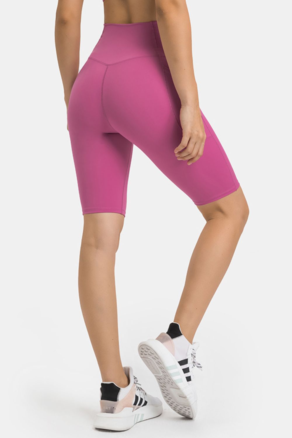 High Waist Biker Shorts with Pockets  Activewear- Doll Fits
