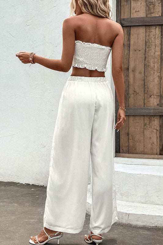 Smocked Tube Top and Wide Leg Pants Set  Outfit Sets- Doll Fits