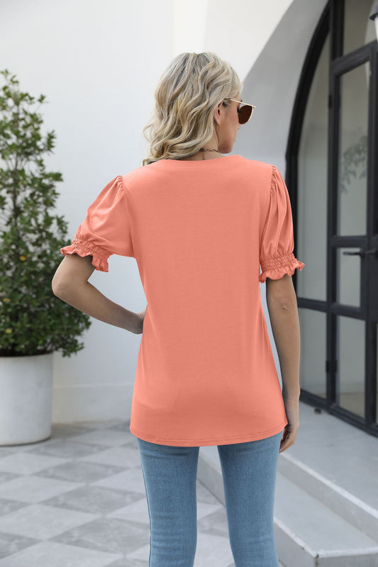 Square Neck Flounce Sleeve Top  Shirts & Tops- Doll Fits