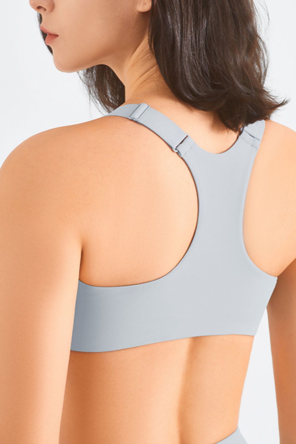 Zip-Up Racerback Sports Bra  Activewear- Doll Fits