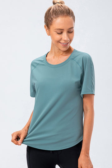Round Neck Raglan Sleeve Active Tee  - Doll Fits