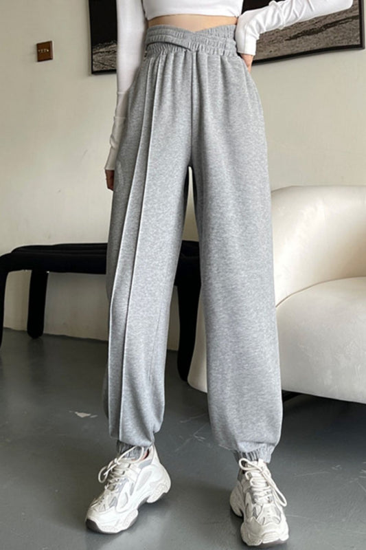 Crisscross Long Sweatpants  - Doll Fits