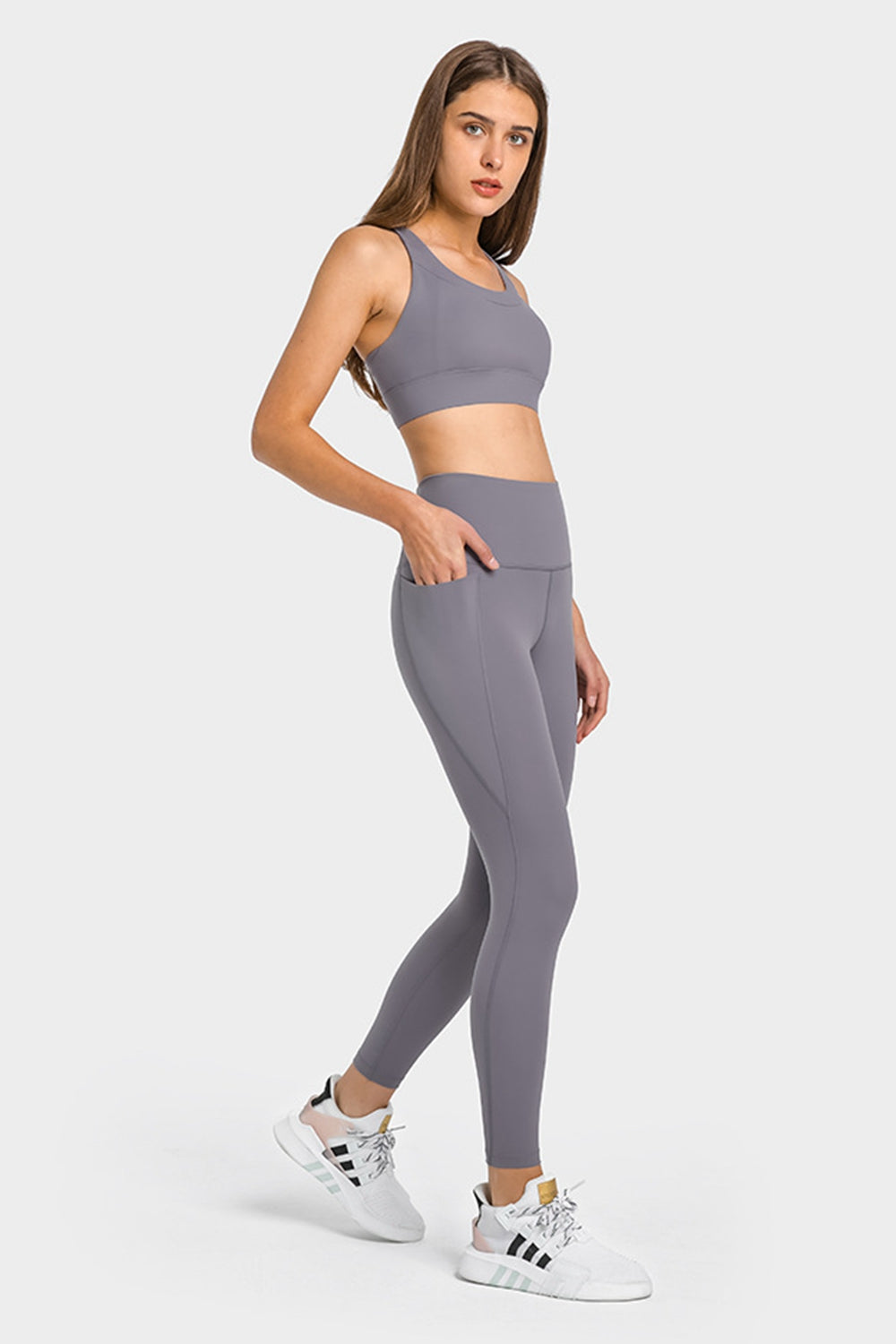 High Waist Ankle-Length Yoga Leggings with Pockets  Activewear- Doll Fits