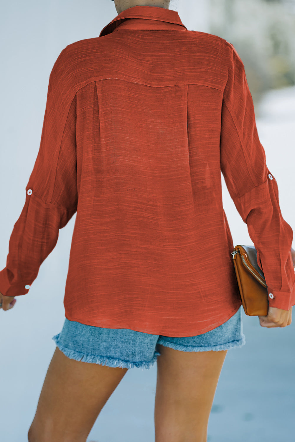 Button-Up Shirt with Breast Pockets  Shirts & Tops- Doll Fits