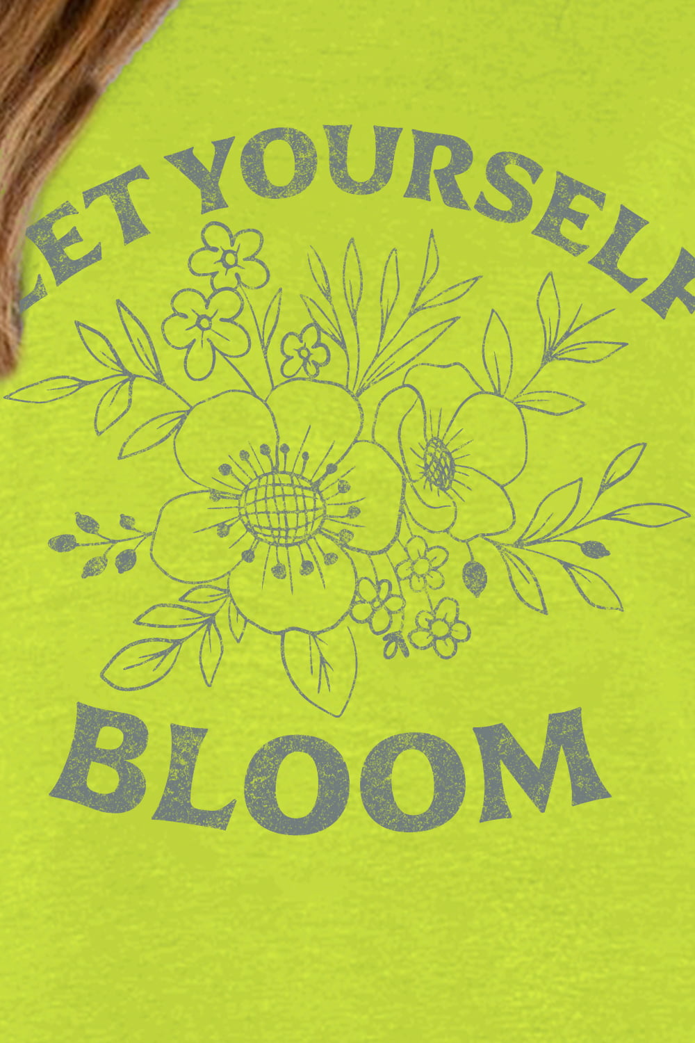 Simply Love Simply Love Full Size LET YOURSELF BLOOM Graphic Sweatshirt  - Doll Fits