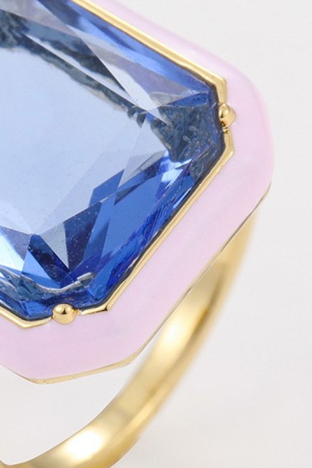 Glass Stone Contrast Ring  Rings- Doll Fits