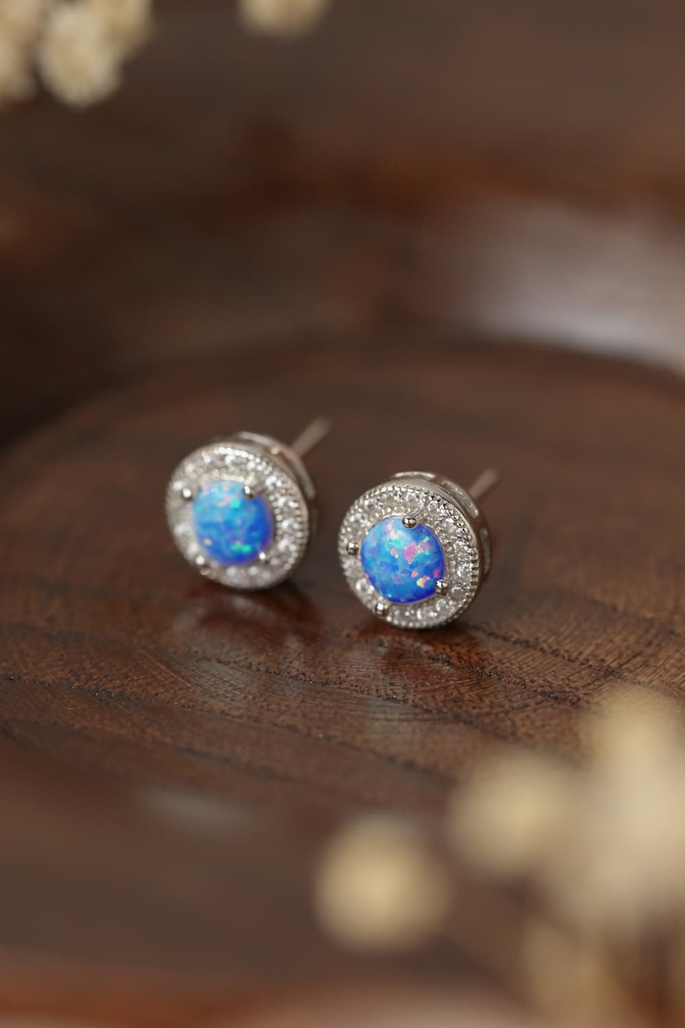 Opal 4-Prong Round Stud Earrings  Earrings- Doll Fits