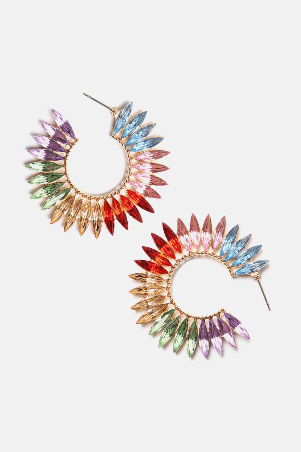 Zinc Alloy Acrylic C-Hoop Earrings  Earrings- Doll Fits