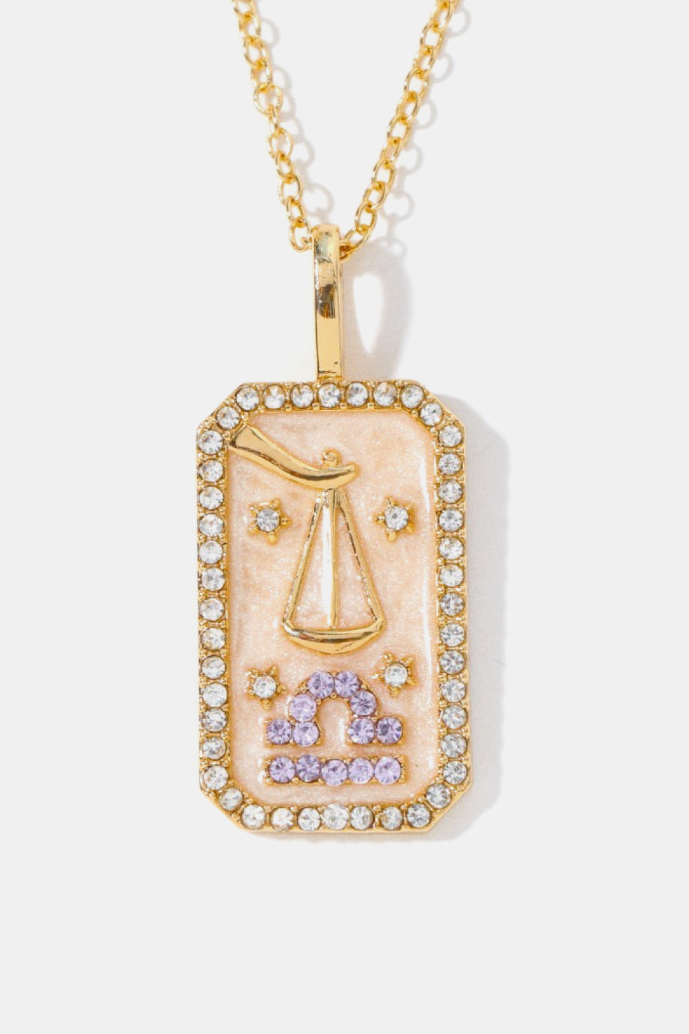 Rhinestone Constellation Pendant Copper Necklace  Necklaces- Doll Fits