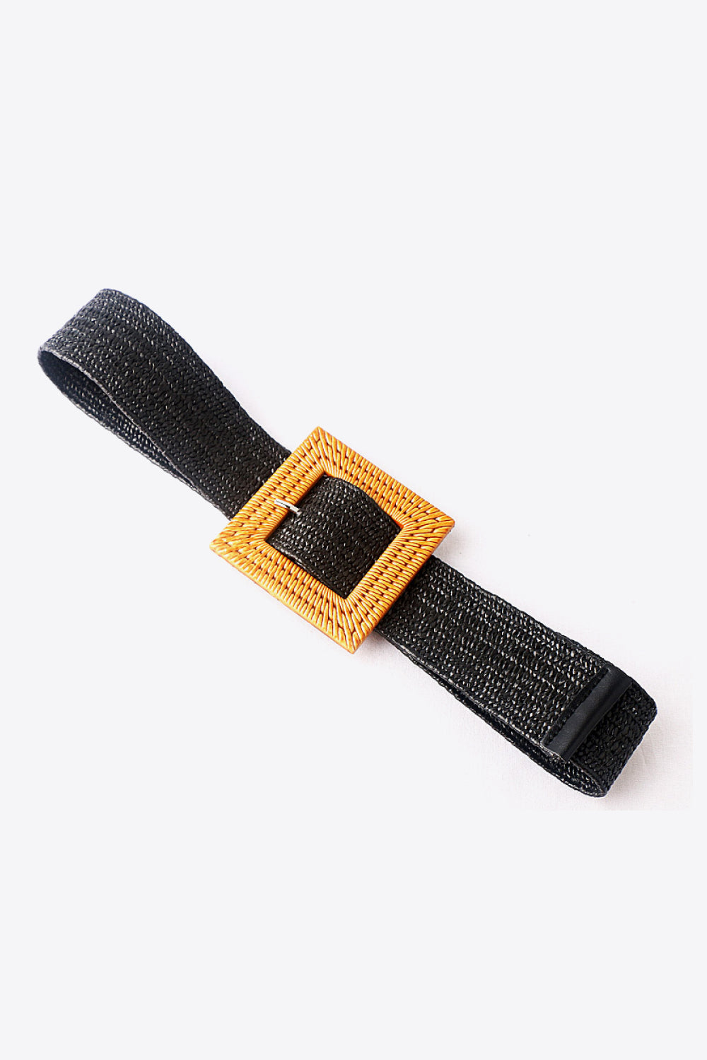 Square Buckle Elastic Braid Belt  Belts- Doll Fits