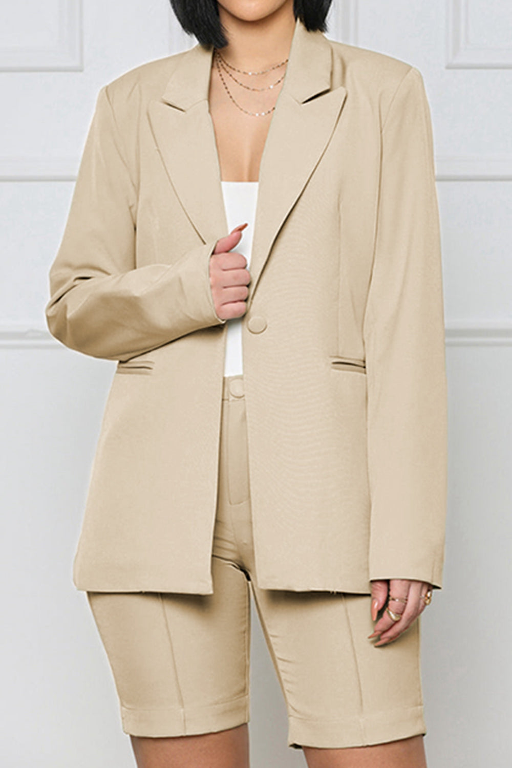 Long Sleeve Blazer and Shorts Set  - Doll Fits