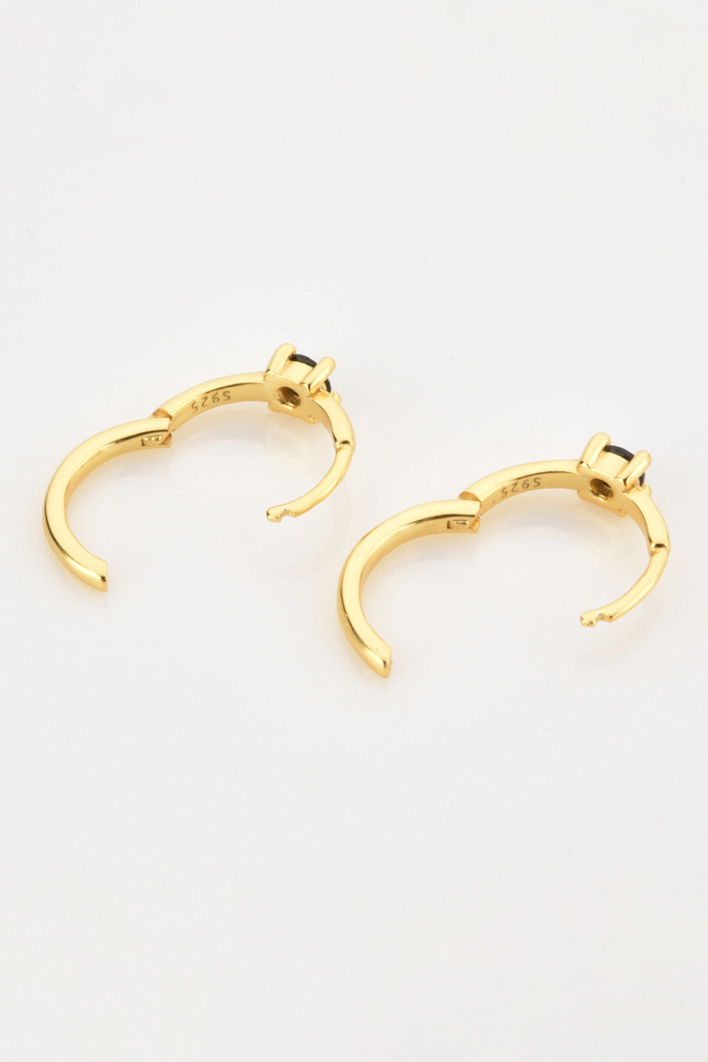 Zircon 925 Sterling Silver Huggie Earrings  Earrings- Doll Fits