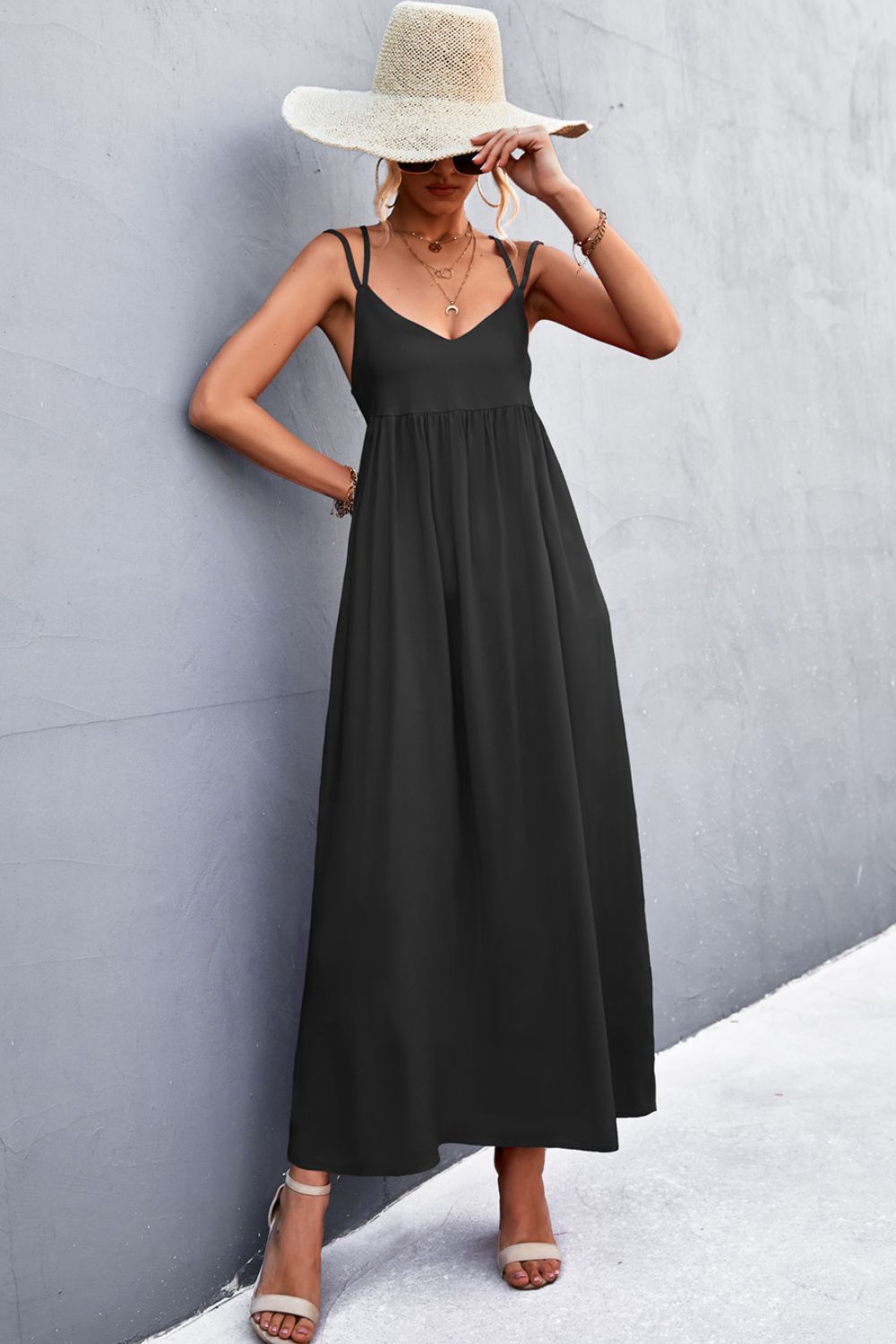 Double Strap Tie Back Dress  Dresses- Doll Fits