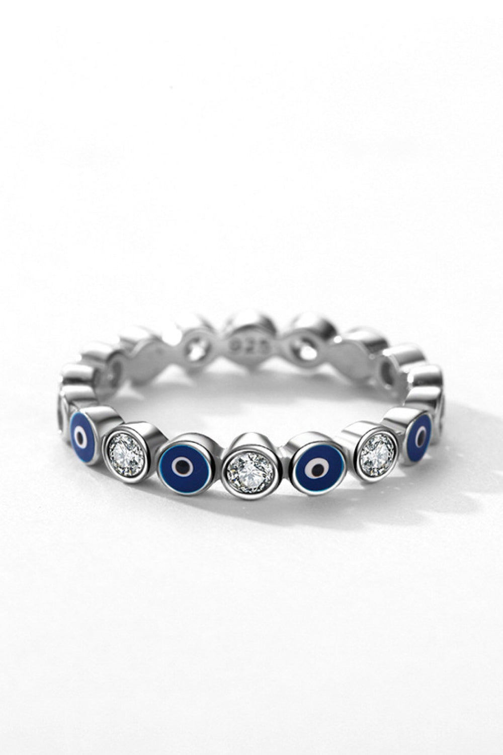 925 Sterling Silver Round Shape Zircon Ring  - Doll Fits