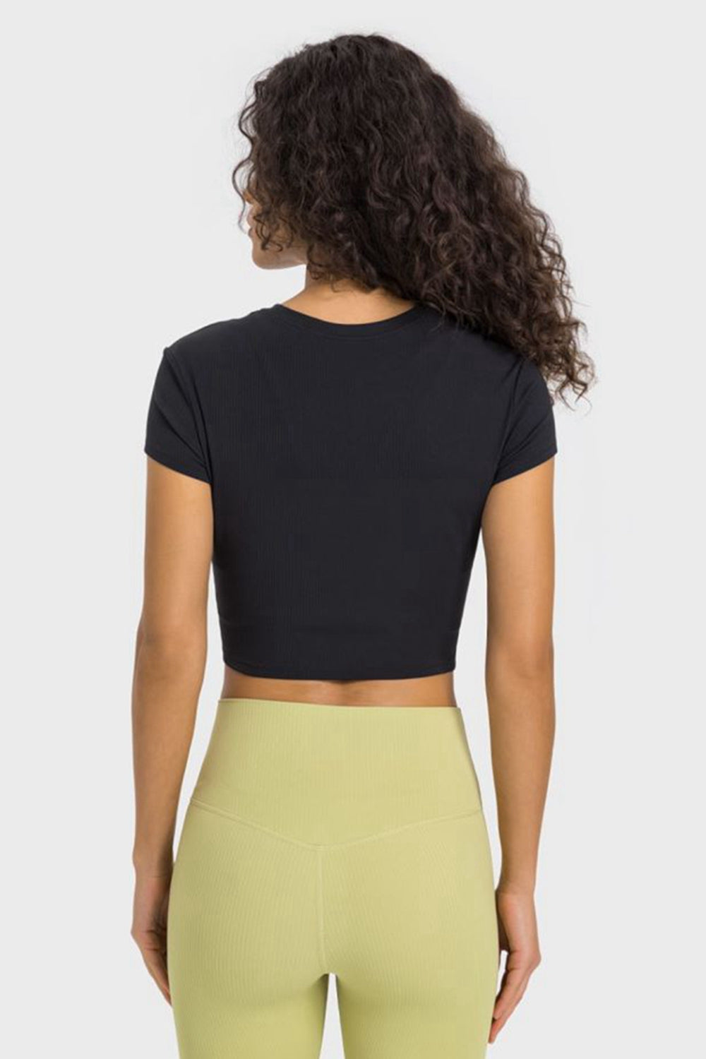 Round Neck Short Sleeve Cropped Sports T-Shirt  Activewear- Doll Fits