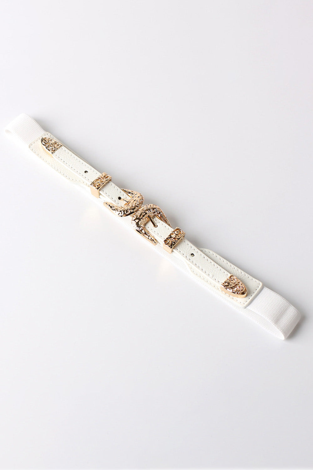 Double Buckle PU Leather Belt  Belts- Doll Fits