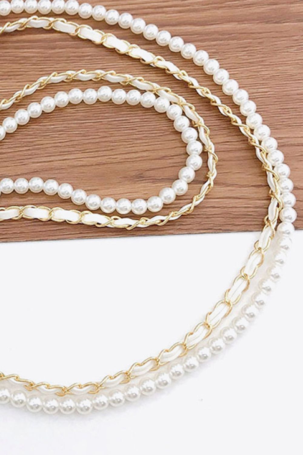 Pearl PU Crossbody Chain  - Doll Fits