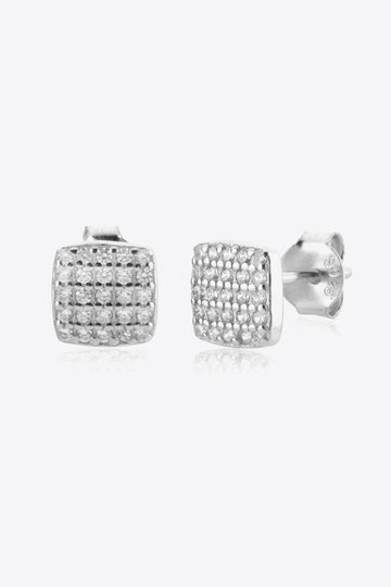 925 Sterling Silver Zircon Stud Earrings  Earrings- Doll Fits