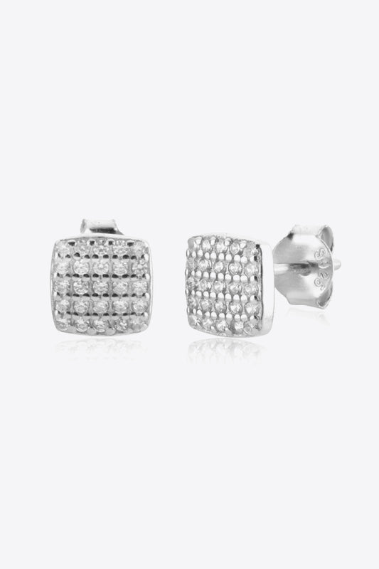 925 Sterling Silver Zircon Stud Earrings  Earrings- Doll Fits