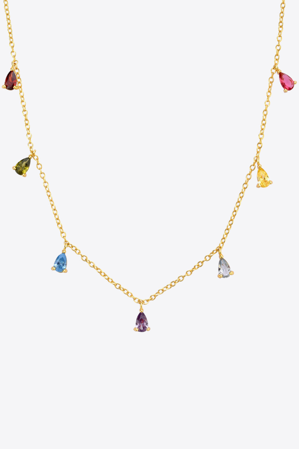 925 Sterling Silver Zircon Necklace  Necklaces- Doll Fits