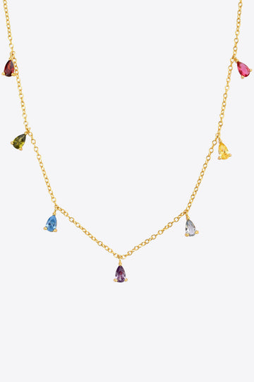 925 Sterling Silver Zircon Necklace  Necklaces- Doll Fits