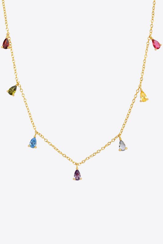 925 Sterling Silver Zircon Necklace  Necklaces- Doll Fits