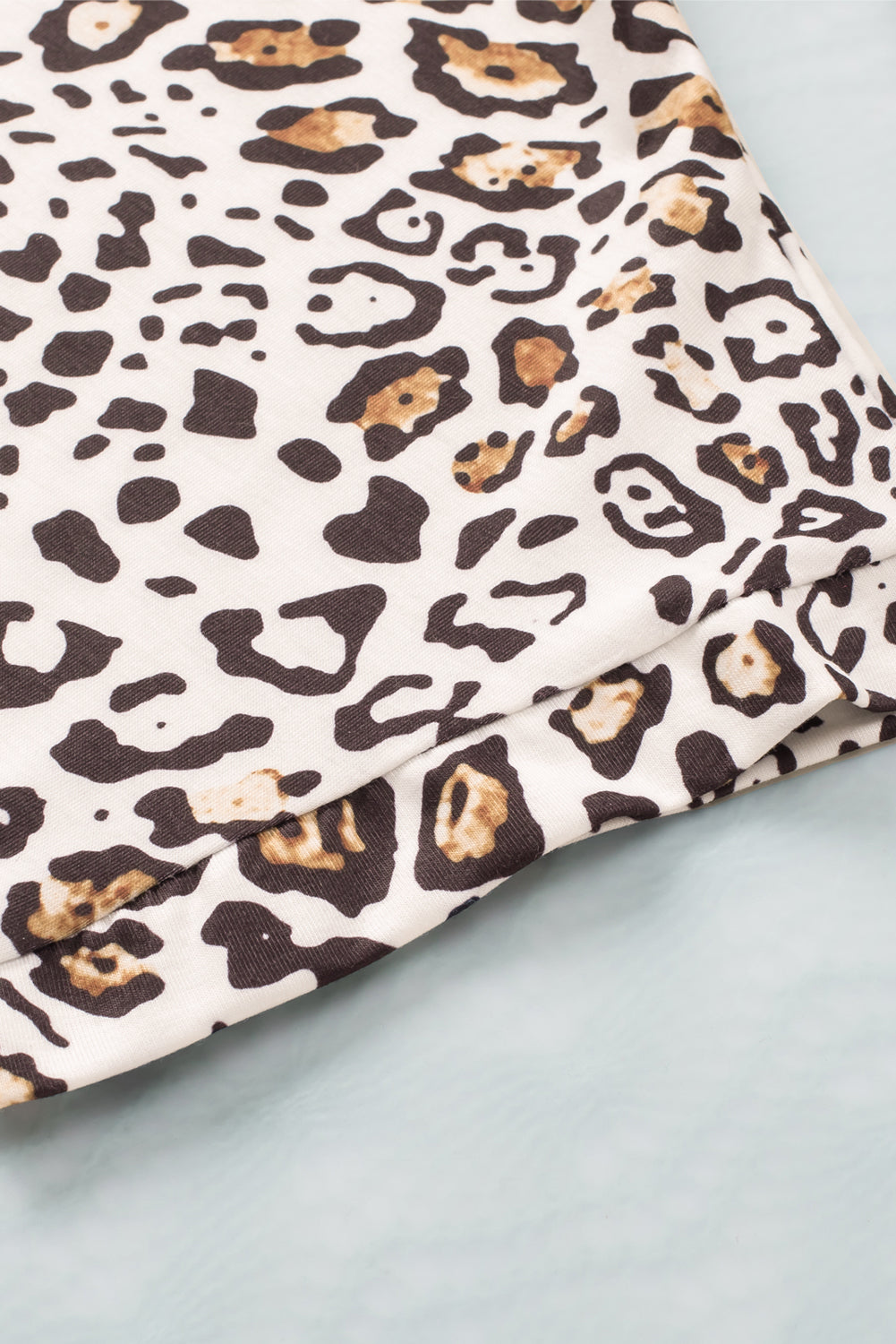 Leopard V-Neck Short Sleeve Tee Shirt  Shirts & Tops- Doll Fits