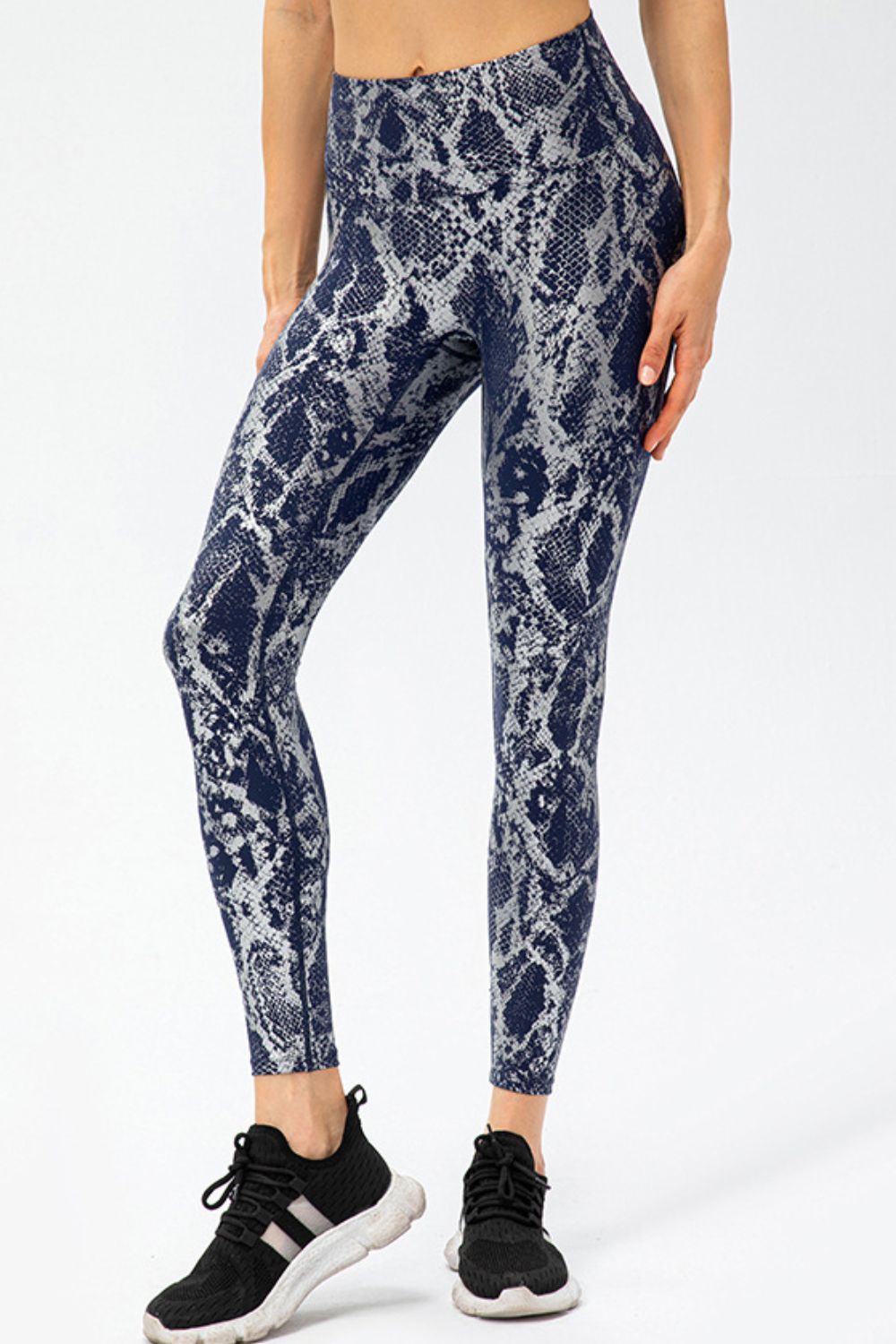 Animal Print Slim Fit Wide Waistband Long Sports Pants  - Doll Fits