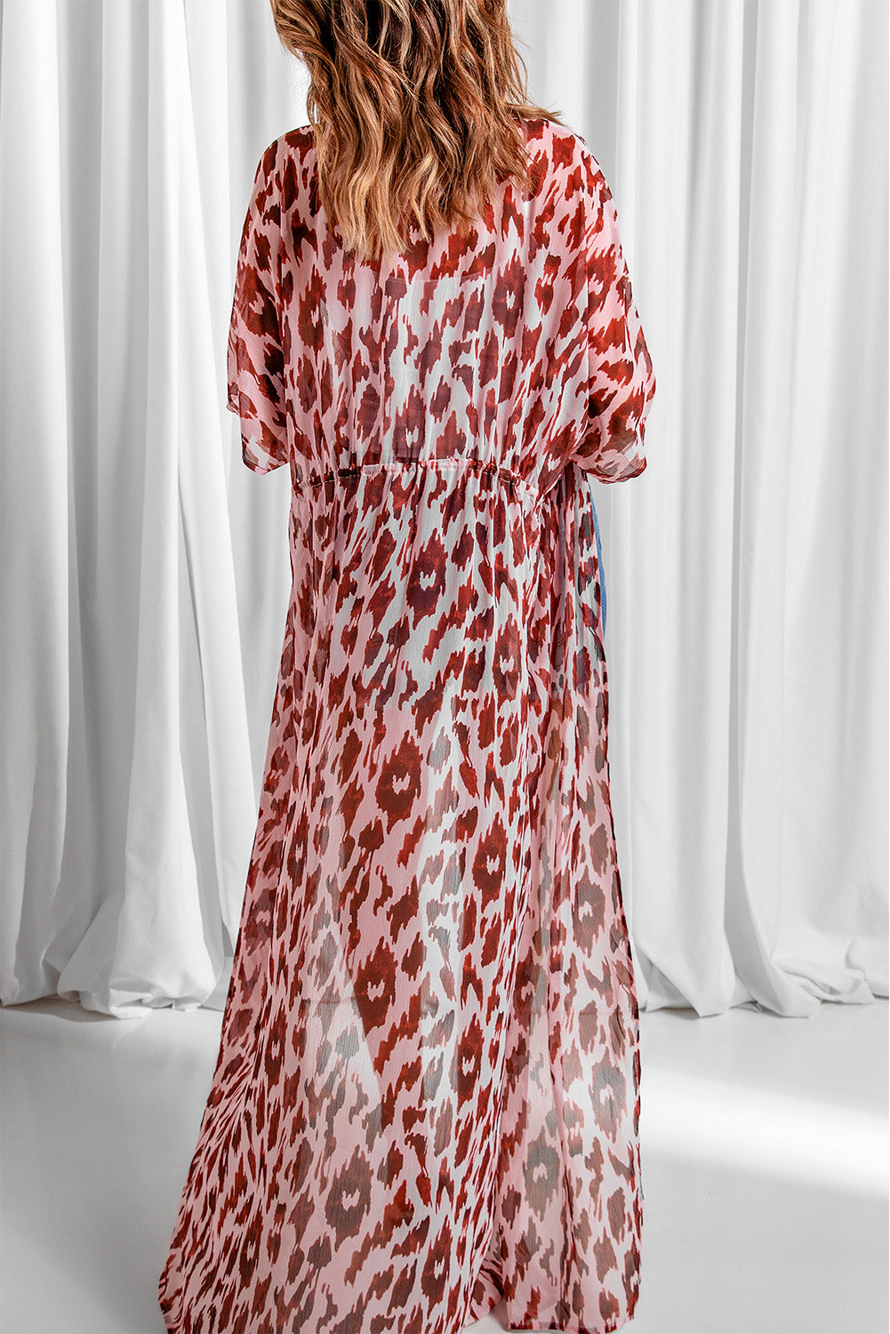 Animal Print Half Sleeve Duster Cardigan  Coats & Jackets- Doll Fits