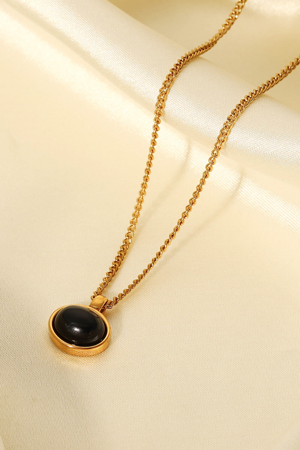 Natural Stone Geometric Pendant Necklace  Necklaces- Doll Fits