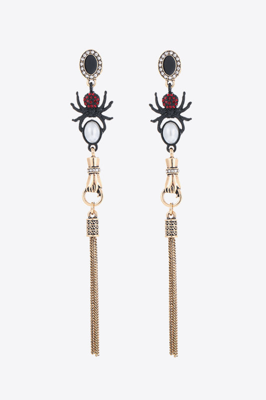 18K Gold-Plated Spider Drop Earrings  Earrings- Doll Fits