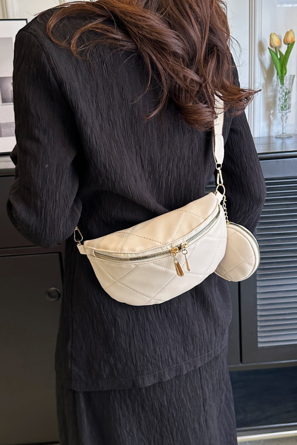 PU Leather Sling Bag with Small Purse  Handbags- Doll Fits