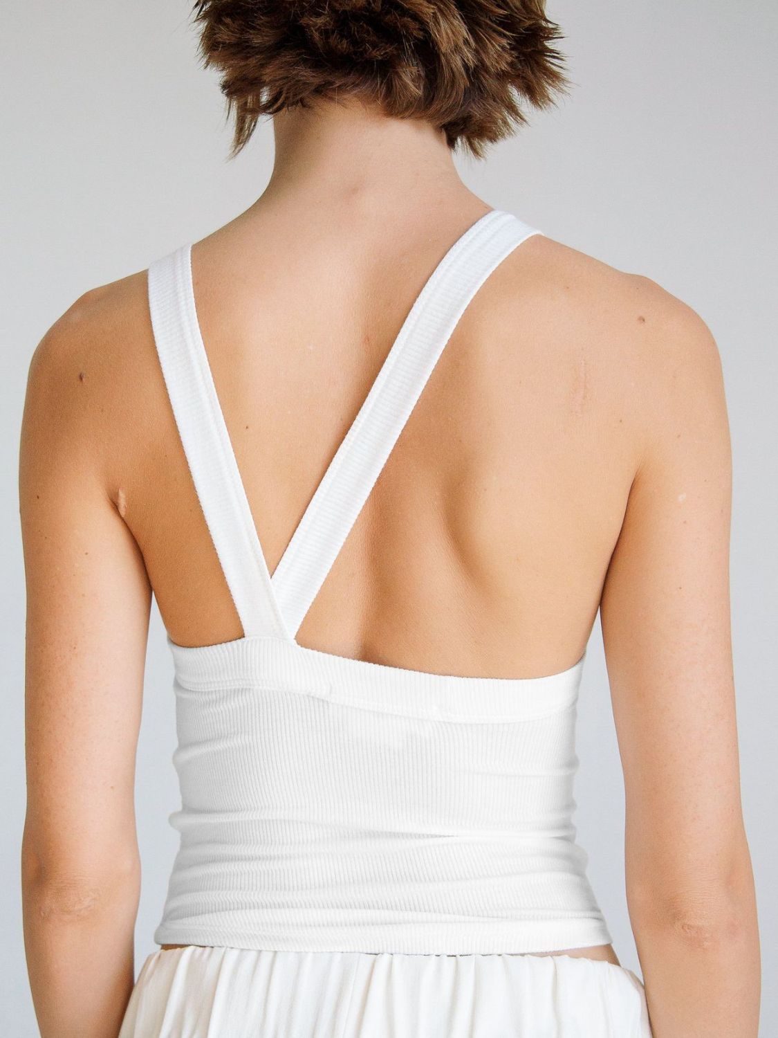 Halter Neck Ribbed Cropped Top  Shirts & Tops- Doll Fits