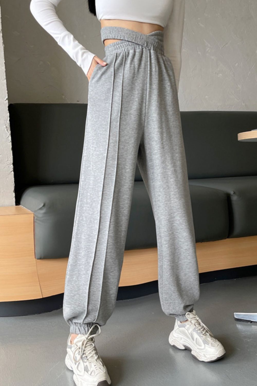 Crisscross Long Sweatpants  - Doll Fits