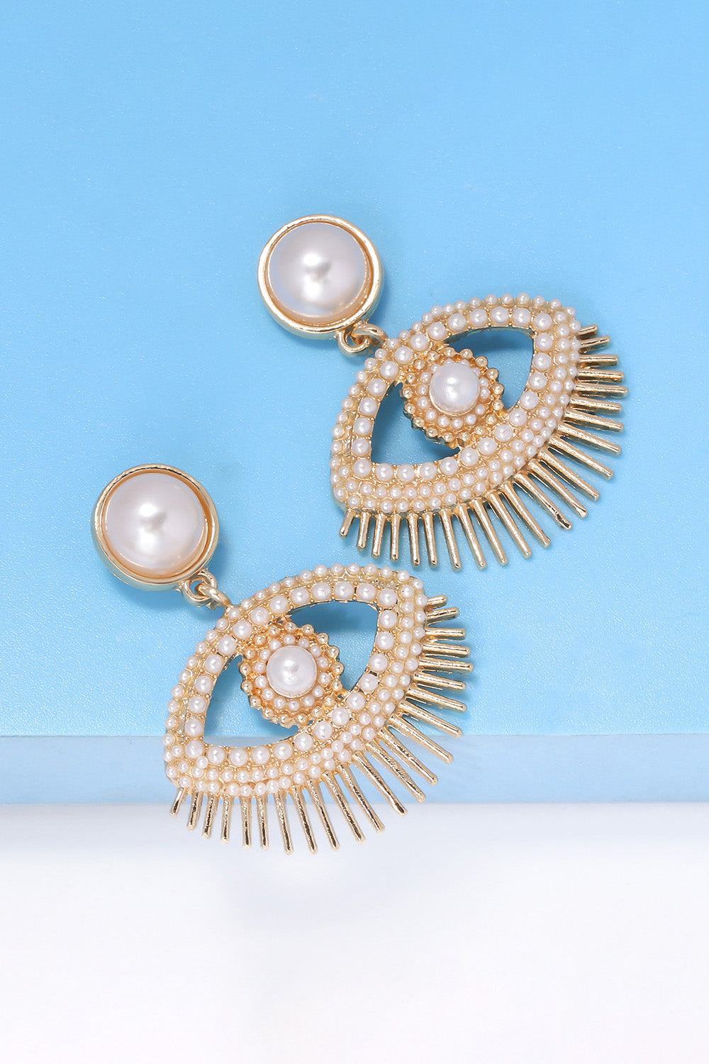 Evil Eye Shape Rhinestone Zinc Alloy Synthetic Dangle Earrings  Earrings- Doll Fits