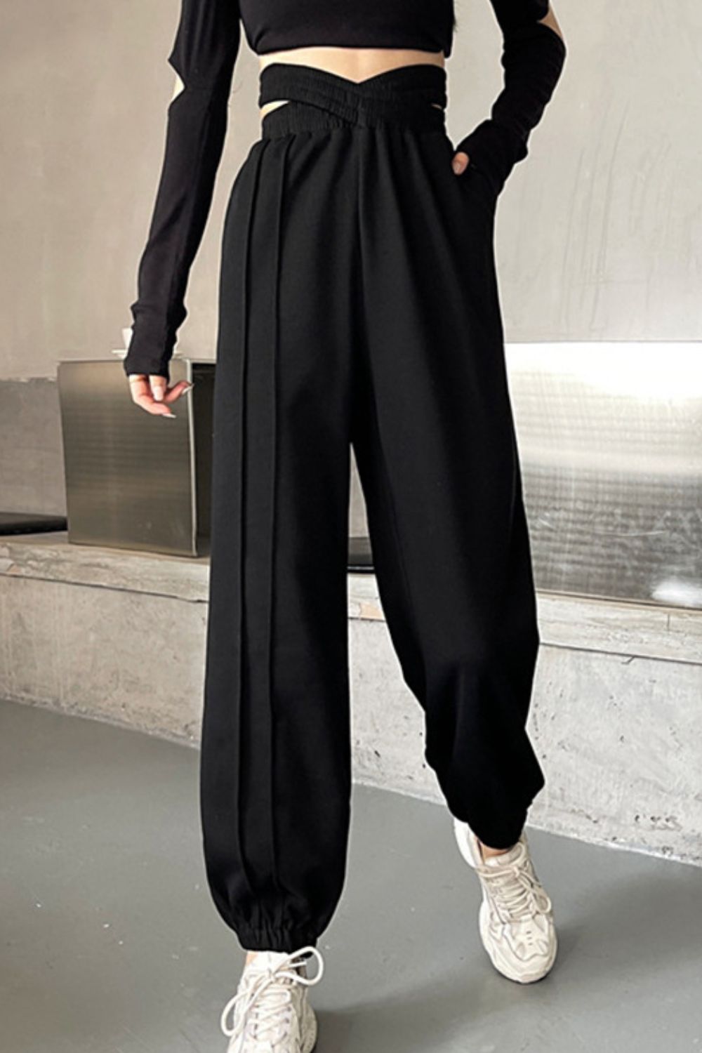 Crisscross Long Sweatpants  - Doll Fits