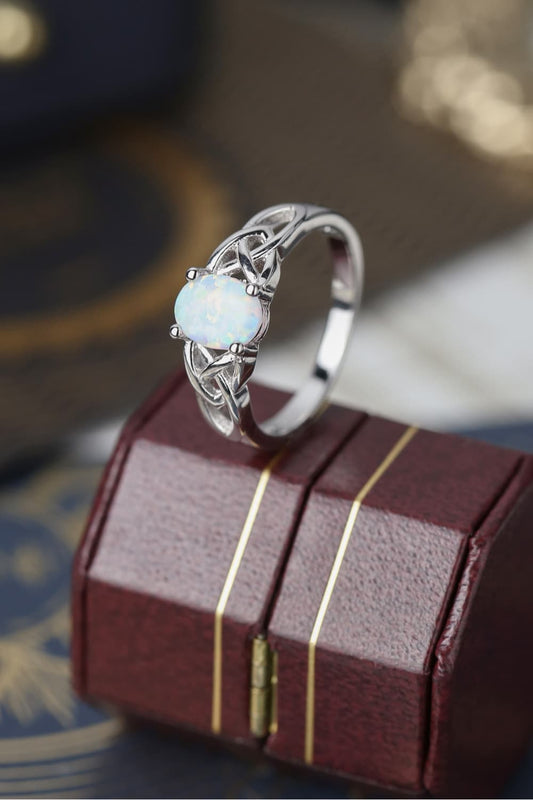 Crisscross 4-Prong Opal Ring  Rings- Doll Fits