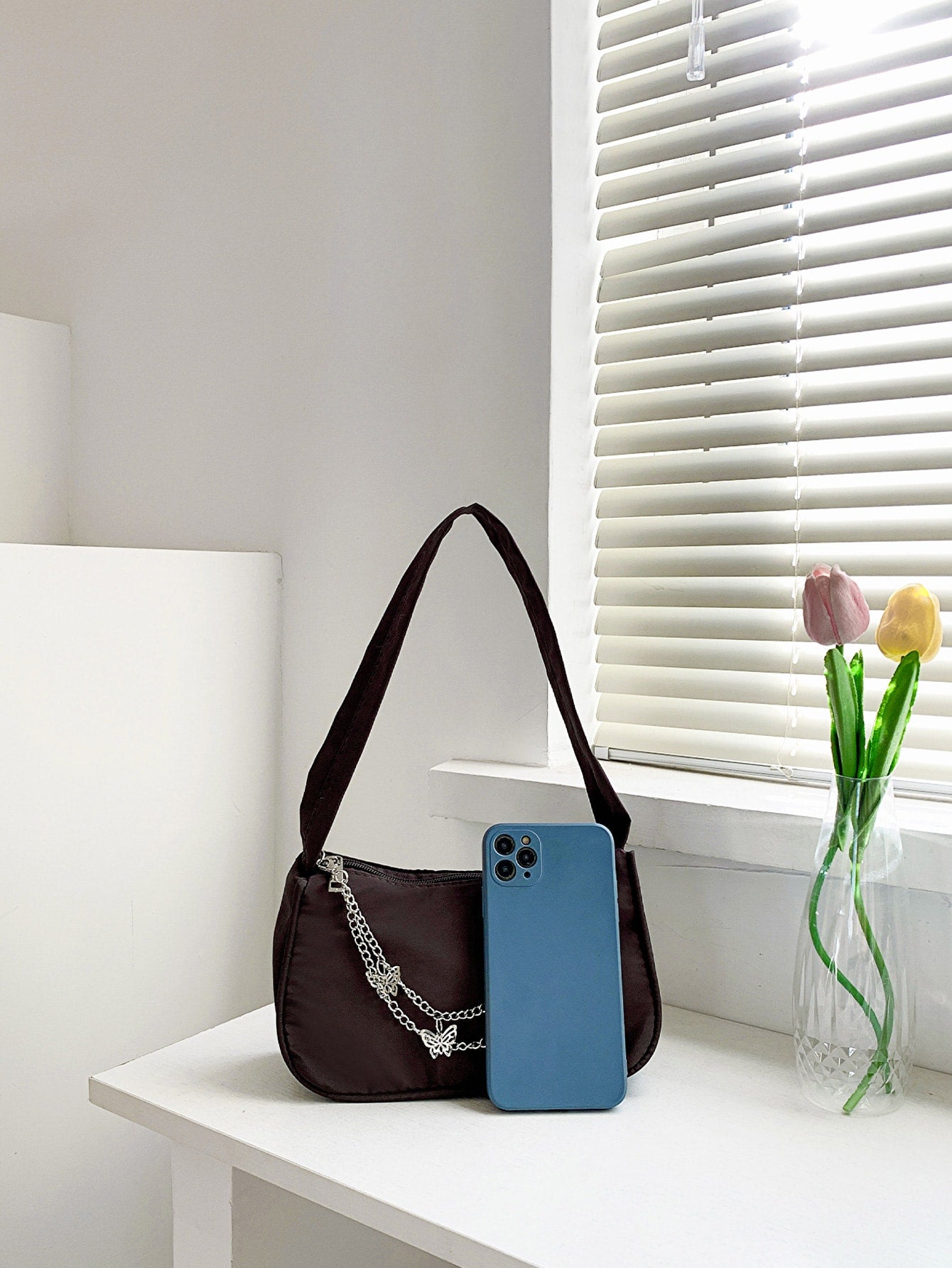 Butterfly Charm Polyester Hand Bag  Handbags- Doll Fits
